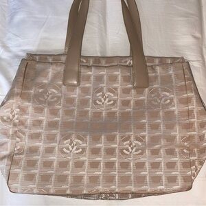 Beige Chanel Tote Bag